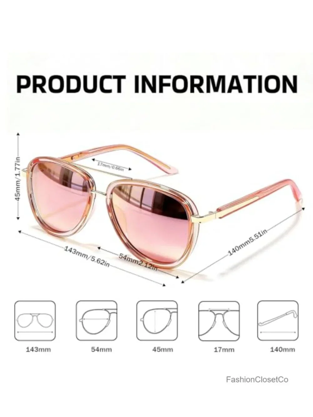 Polarized Aviator Sunglasses for Women & Men UV400 TR90 Frame